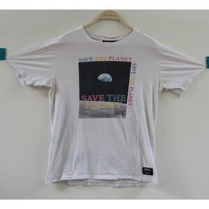 Wesc White 'Save the Planet' Short Sleeve Tee